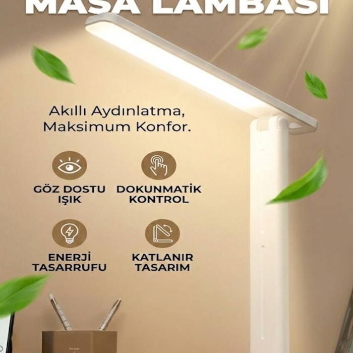 ® Yeni Ürün Katlanabilir Dokunmatik Kontrollü Göz Dostu Akıllı LED Masa LambasıEnerji Tasarruflu